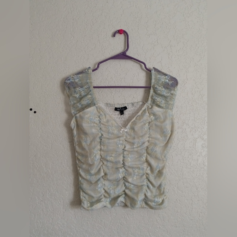 Self Esteem Ruched Blouse